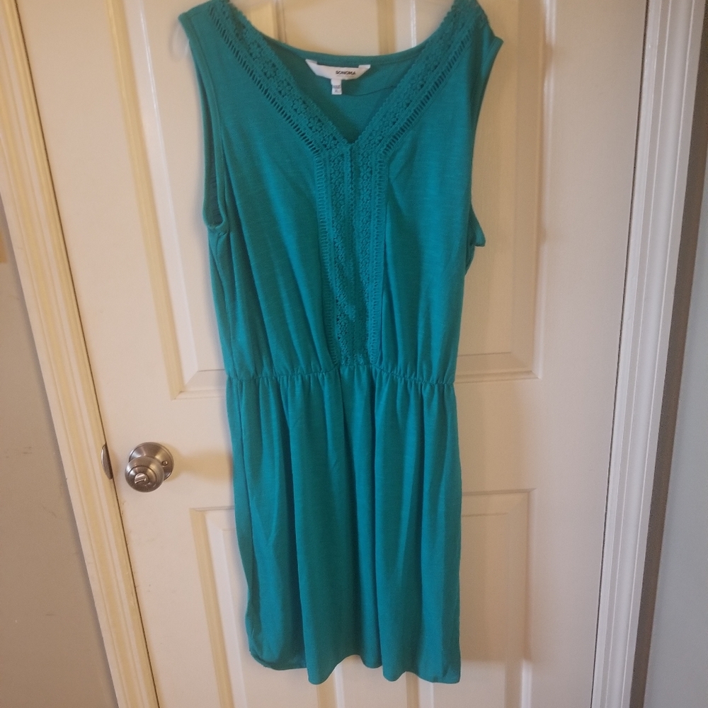 Green casual sundress